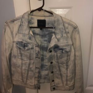 Jessica Simpson acid wash blue jean jacket